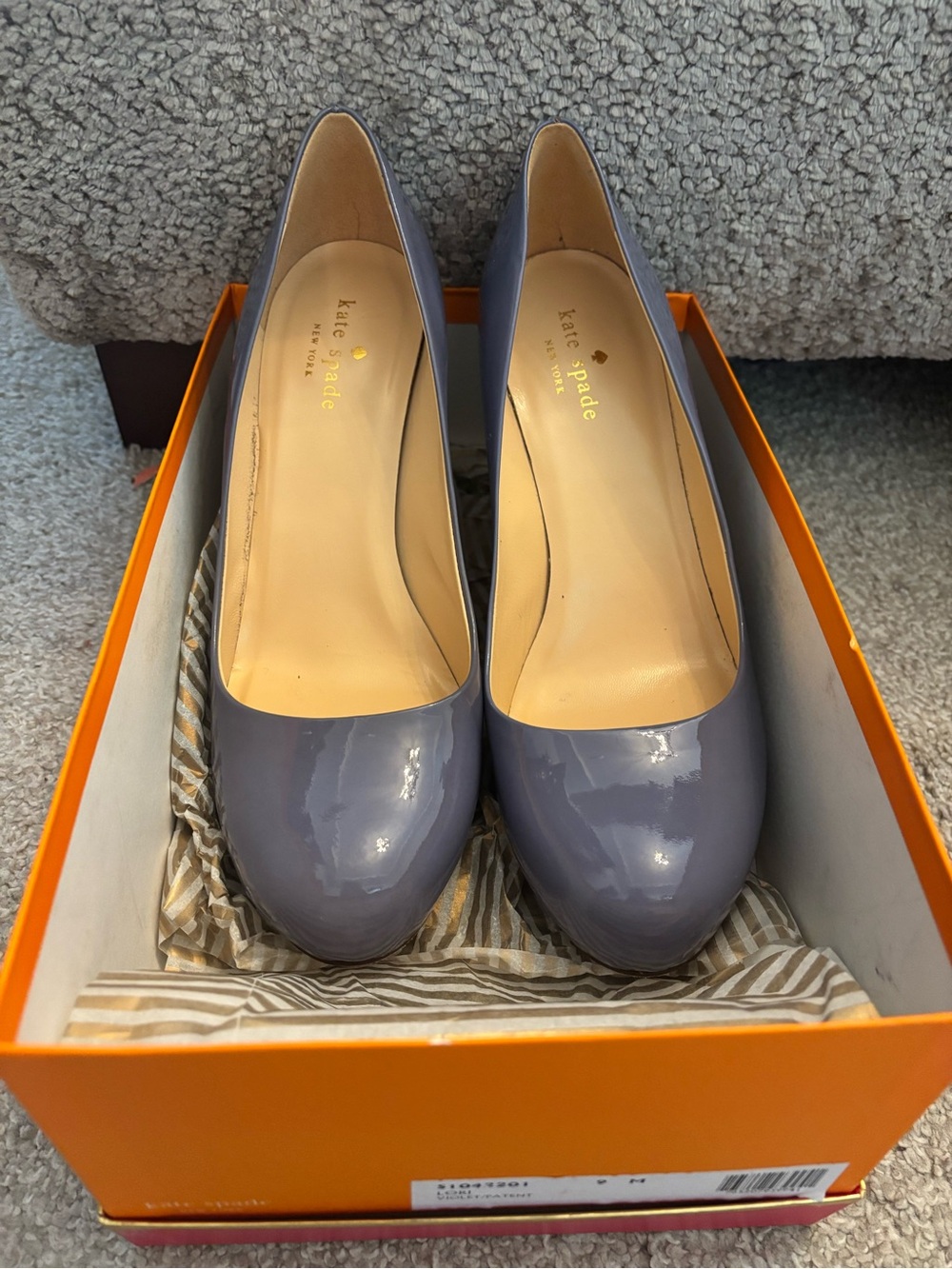 kate spade Glossy Lavender Patent Leather Pumps